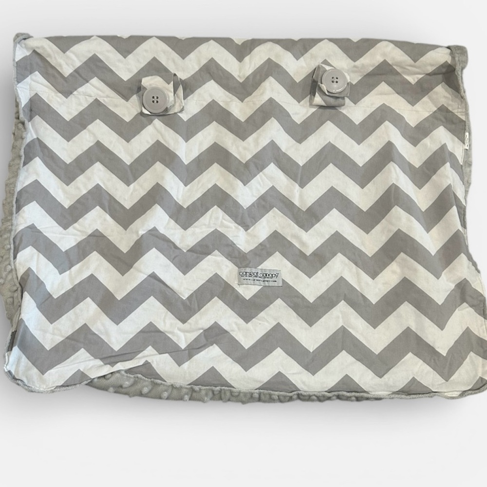 Gray Chevron car seat canopy